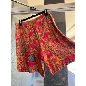 Vintage 1980’s American Weekend orange/pink paisley shorts size medium